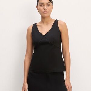NWOT Everlane Black The Dream V-Neck Sleeveless Tank/Blouse Size Small